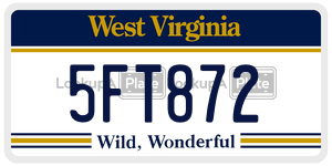 5FT872  license plate in WV