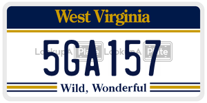 5GA157  license plate in WV