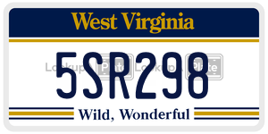 5SR298  license plate in WV