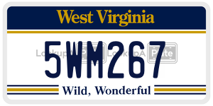 5WM267  license plate in WV
