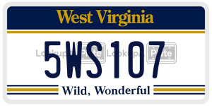 5WS107 license plate in West Virginia