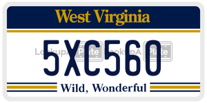 5XC560  license plate in WV