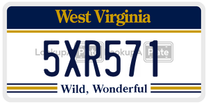 5XR571  license plate in WV