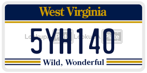 5YH140  license plate in WV