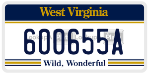 600655A  license plate in WV