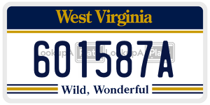 601587A  license plate in WV