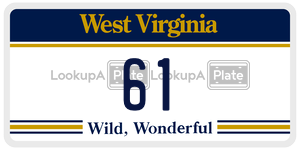 61 license plate in West Virginia