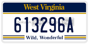 613296A  license plate in WV