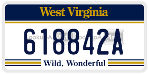 618842A  license plate in WV
