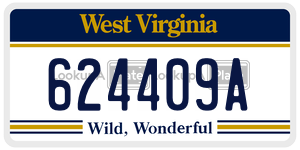 624409A  license plate in WV