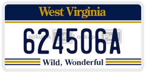 624506A  license plate in WV