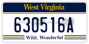 630516A  license plate in WV