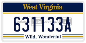 631133A  license plate in WV