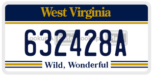 632428A  license plate in WV