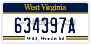 634397A  license plate in WV