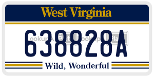638828A  license plate in WV
