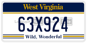 63X924  license plate in WV