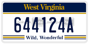 644124A  license plate in WV