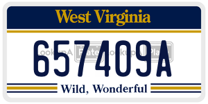 657409A  license plate in WV