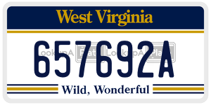 657692A  license plate in WV
