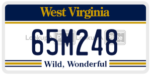 65M248  license plate in WV