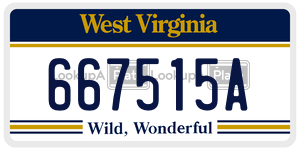 667515A  license plate in WV