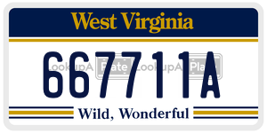 667711A  license plate in WV