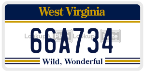 66A734  license plate in WV