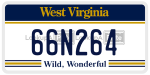 66N264  license plate in WV