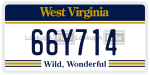 66Y714  license plate in WV
