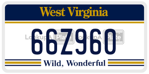 66Z960  license plate in WV