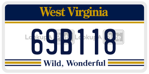 69B118  license plate in WV