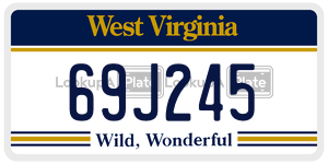 69J245  license plate in WV