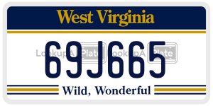 69J665  license plate in WV