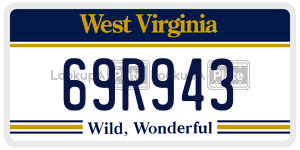 69R943 license plate in West Virginia