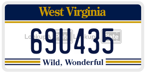 69U435  license plate in WV