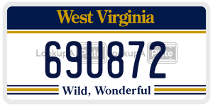 69U872  license plate in WV