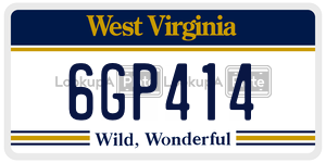 6GP414  license plate in WV