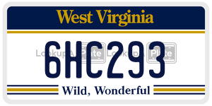 6HC293  license plate in WV