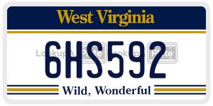6HS592  license plate in WV