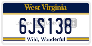 6JS138  license plate in WV