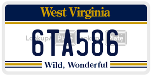 6TA586  license plate in WV