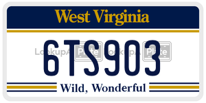 6TS903  license plate in WV