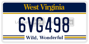 6VG498  license plate in WV