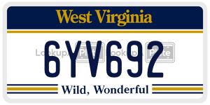 6YV692  license plate in WV