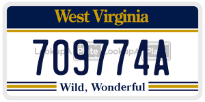 709774A  license plate in WV