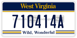710414A  license plate in WV