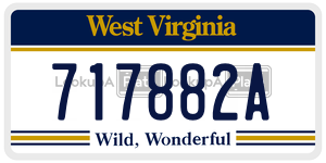 717882A  license plate in WV