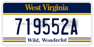 719552A  license plate in WV
