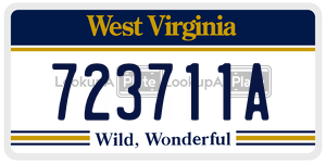 723711A  license plate in WV